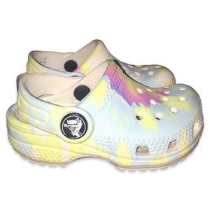 Tie Dye Crocs Size C4 Toddler